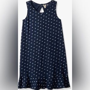 Roxy Girl Navy Dress with White Floral Detail